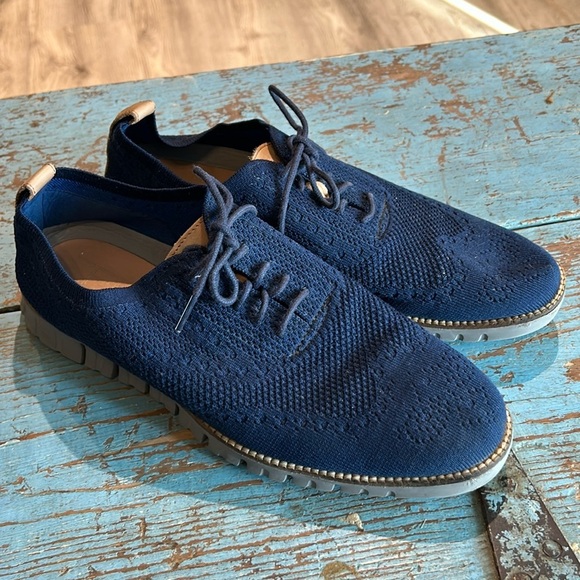 Cole Haan Zerogrand Stitchlite C27844 Mens Blue Wingtip Oxford Casual Shoes 10 main image 5